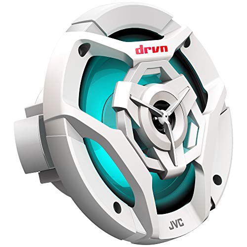 JVC CS-DR621MWL 6.5 Inch Car & Marine, Motor Sports, Car Audio Stereo 2- Way Speakers with Cool Built in RGB LED Lights, Weatherproof IPX5, 260 Watts, UV Protected Grills Included - White JVC CS-DR621MWL 6.5 Inch Car & Marine, Motor Sports, Car Audio Stereo 2- Way Speakers with Cool Built in RGB LED Lights, Weatherproof IPX5, 260 Watts, UV Protected Grills Included - White